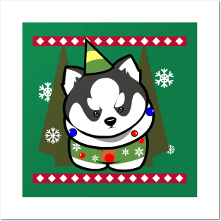 Huskies hate ugly sweaters Posters and Art